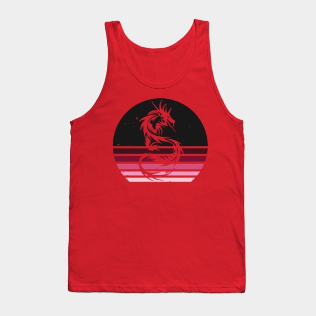 Tribal Dragon Gothic Sunset Tank Top by Analog Designs